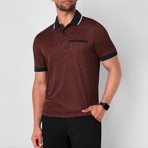 Stylus Printed Mens Regular Fit Short Sleeve Polo Shirt , Sz XL